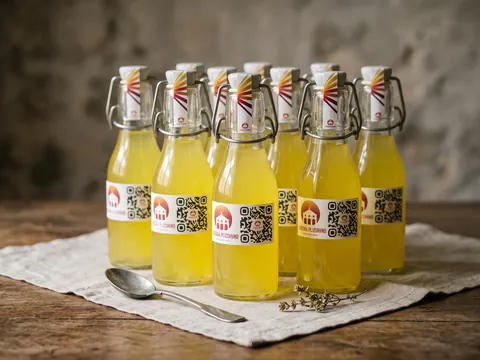 Bottiglie di limoncello della Casa del Pellegrino